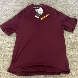 NWT Men’s Asu adidas half zip shirt